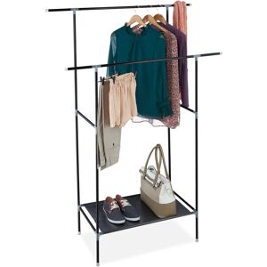Relaxdays Clothes Rack Black - Clothes Rack with Shelves & Bars Relaxdays Clothes Rack Black - Clothes Rack with Shelves & Bars