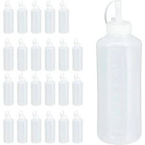 Relaxdays Juego de 24 Botellas de Salsas - 1000ml Relaxdays Juego de 24 Botellas de Salsas - 1000ml