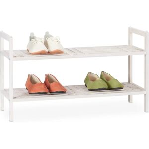 Relaxdays Walnut Wooden Stackable Shoe Rack - 6 Pairs Relaxdays Walnut Wooden Stackable Shoe Rack - 6 Pairs