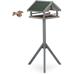 Relaxdays Bird House and Feeder - Weather-Resistant Wooden Shelter for Small Birds Relaxdays Bird House and Feeder - Weather-Resistant Wooden Shelter for Small Birds