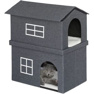 Relaxdays Cat House - Foldable Modern Shelter for Cats Relaxdays Cat House - Foldable Modern Shelter for Cats