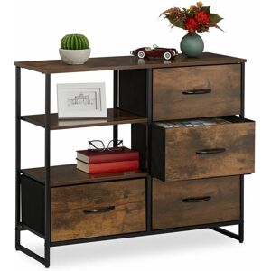 Relaxdays Commode Industrielle - Marron et Noir - 10038540 - Publicité Relaxdays Commode Industrielle - Marron et Noir - 10038540 - Publicité