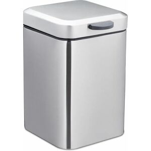 Relaxdays Wall-Mounted Waste Bin 3L Silver Relaxdays Wall-Mounted Waste Bin 3L Silver