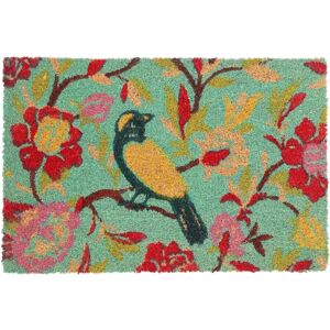 Relaxdays Door Mat - Floral Bird Design - 60x40cm Relaxdays Door Mat - Floral Bird Design - 60x40cm