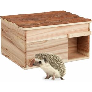Relaxdays Wooden Hedgehog Shelter - Small Animal Hibernation House Relaxdays Wooden Hedgehog Shelter - Small Animal Hibernation House