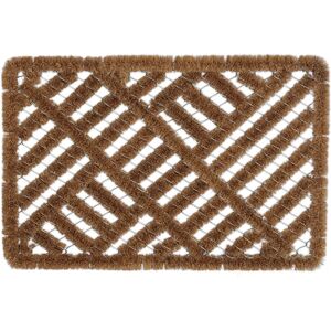 Relaxdays Natural Coconut Fibers Metal Mesh Door Mat - Indoor/Outdoor Relaxdays Natural Coconut Fibers Metal Mesh Door Mat - Indoor/Outdoor