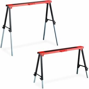 Relaxdays Sawhorse Set - Adjustable, Foldable, 150kg Relaxdays Sawhorse Set - Adjustable, Foldable, 150kg