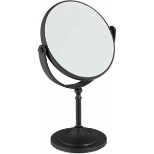 Relaxdays Make-up Spiegel - 2x Vergroting, 360° Draai, Zwart Relaxdays Make-up Spiegel - 2x Vergroting, 360° Draai, Zwart
