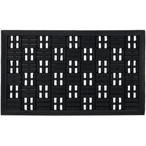Relaxdays Black Rubber Entrance Mat - Door Mat for Indoor & Outdoor Use Relaxdays Black Rubber Entrance Mat - Door Mat for Indoor & Outdoor Use