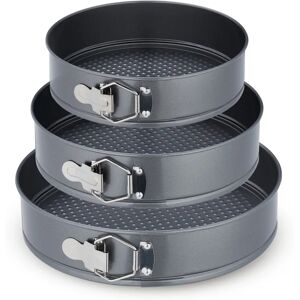 Relaxdays Cake Pan Set - 3 Sizes - Stainless Steel - Non-Stick Relaxdays Cake Pan Set - 3 Sizes - Stainless Steel - Non-Stick