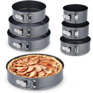 Relaxdays 7-Piece Round Cake Pan Set - Stainless Steel Relaxdays 7-Piece Round Cake Pan Set - Stainless Steel