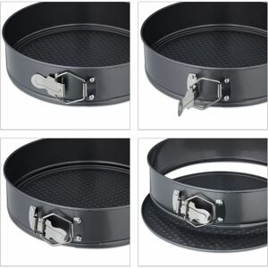 Relaxdays Stainless Steel 8-Piece Round Cake Pan Set - Baking Dish Relaxdays Stainless Steel 8-Piece Round Cake Pan Set - Baking Dish