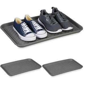 Relaxdays Shoe Storage Set - 3 Large Plastic Trays Relaxdays Shoe Storage Set - 3 Large Plastic Trays