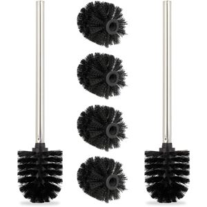RELAXDAYS Toilet Brush Set - 2 pcs, with 4 Replacements, Stainless Steel Handle RELAXDAYS Toilet Brush Set - 2 pcs, with 4 Replacements, Stainless Steel Handle