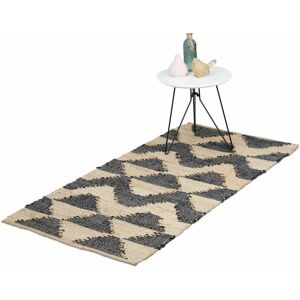Relaxdays Cotton Jute Rug - Zigzag Pattern - 70x140cm - Kitchen & Hallway Relaxdays Cotton Jute Rug - Zigzag Pattern - 70x140cm - Kitchen & Hallway