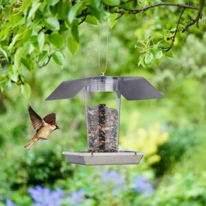 Relaxdays Bird House Stainless Steel Relaxdays Bird House Stainless Steel