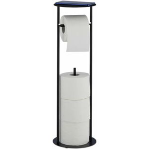 Relaxdays Toilet Roll Holder - Steel, Black, 59.5cm Relaxdays Toilet Roll Holder - Steel, Black, 59.5cm