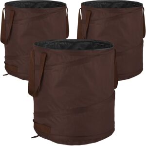 Relaxdays Garden Waste Bags - Set of 3, 85L, Waterproof, Brown Relaxdays Garden Waste Bags - Set of 3, 85L, Waterproof, Brown