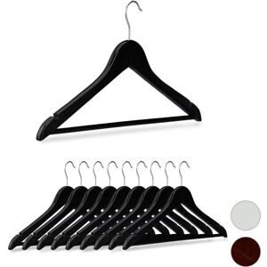 Relaxdays Wooden Coat Hangers Set - Supports Heavy Clothes & No Creases Relaxdays Wooden Coat Hangers Set - Supports Heavy Clothes & No Creases