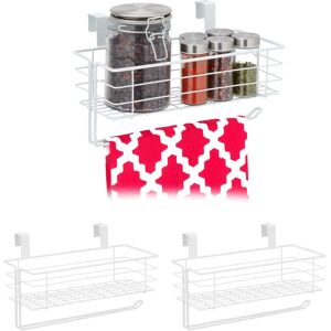 Relaxdays 3x Hanging Spice Racks, Shelf with Towel Holder - Kitchen & Bathroom Storage Relaxdays 3x Hanging Spice Racks, Shelf with Towel Holder - Kitchen & Bathroom Storage