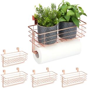 Relaxdays Copper 5-Piece Kitchen Organizer Set - Storage Baskets & Paper Towel Holder Relaxdays Copper 5-Piece Kitchen Organizer Set - Storage Baskets & Paper Towel Holder