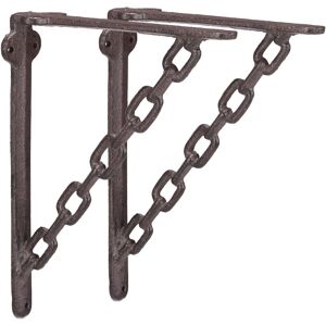 Relaxdays - 8x Shelf Brackets Antique Chain Style - Shelf Support Relaxdays - 8x Shelf Brackets Antique Chain Style - Shelf Support