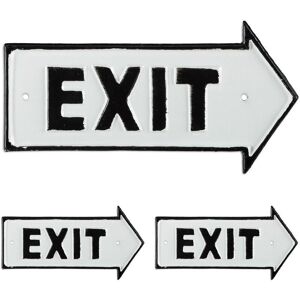 Relaxdays - Exit Sign Set - Vintage Metal Wall Decor Relaxdays - Exit Sign Set - Vintage Metal Wall Decor