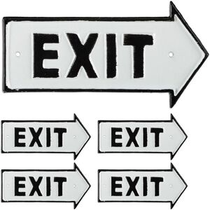RELAXDAYS Exit Sign Set - Vintage Metal Wall Decor - 5 Pieces RELAXDAYS Exit Sign Set - Vintage Metal Wall Decor - 5 Pieces
