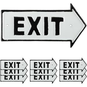 Relaxdays 10 Exit Wall Signs Retro Metal Decor - Wall Sign Relaxdays 10 Exit Wall Signs Retro Metal Decor - Wall Sign