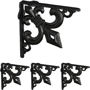 Relaxdays Vintage Cast Iron Shelf Brackets - 6 Supports for Shelves Relaxdays Vintage Cast Iron Shelf Brackets - 6 Supports for Shelves