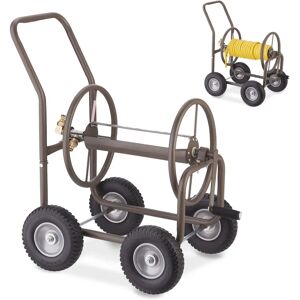 Relaxdays Slangenwagen - Roestvrij Metaal en Rubber - 60m Capacidad Relaxdays Slangenwagen - Roestvrij Metaal en Rubber - 60m Capacidad