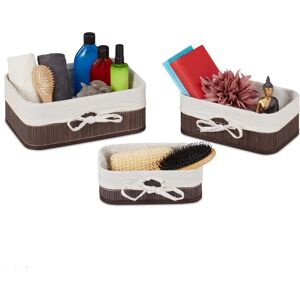 Relaxdays Storage Basket Set - Bamboo, 3 Sizes Relaxdays Storage Basket Set - Bamboo, 3 Sizes
