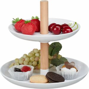 Relaxdays 10041600 Serveerbord - Multifunctioneel, 2 verdiepingen, Kunststof & Hout Relaxdays 10041600 Serveerbord - Multifunctioneel, 2 verdiepingen, Kunststof & Hout