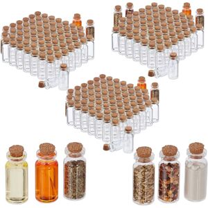 Relaxdays - Mini Glass Bottles Set - 216 pcs, 10 ml, Transparent Relaxdays - Mini Glass Bottles Set - 216 pcs, 10 ml, Transparent