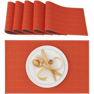 RELAXDAYS Bamboo Placemat Set - Anti-slip, Easy to Clean - 30x45cm RELAXDAYS Bamboo Placemat Set - Anti-slip, Easy to Clean - 30x45cm