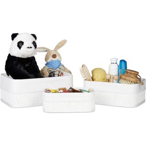 RELAXDAYS Bamboo Storage Baskets Set - Rectangular, Multi-Purpose RELAXDAYS Bamboo Storage Baskets Set - Rectangular, Multi-Purpose