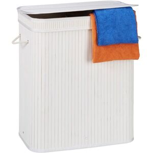 Relaxdays Bamboo Laundry Basket with 2 Compartments - 95L Relaxdays Bamboo Laundry Basket with 2 Compartments - 95L