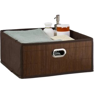 Relaxdays Bamboo Storage Baskets - Foldable 14x31x31cm Relaxdays Bamboo Storage Baskets - Foldable 14x31x31cm