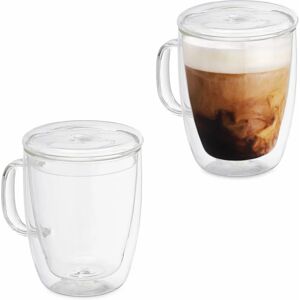 Relaxdays Wasser Glas - Doppelwand Borosilikat, 500ml Relaxdays Wasser Glas - Doppelwand Borosilikat, 500ml