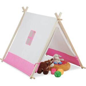 Relaxdays Child Play Tent - White and Pink - Play Tent/Tunnel Relaxdays Child Play Tent - White and Pink - Play Tent/Tunnel