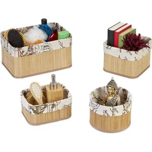 Relaxdays Bamboo Storage Set 4 - Organizers for Home Relaxdays Bamboo Storage Set 4 - Organizers for Home