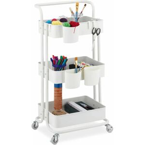 Relaxdays 10042512 Carrito de comida - Carro de servicio con 3 estantes Relaxdays 10042512 Carrito de comida - Carro de servicio con 3 estantes