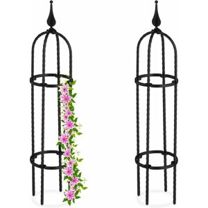 Relaxdays Plant Support Set 2 Black - Garden Trellis Relaxdays Plant Support Set 2 Black - Garden Trellis