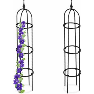 Relaxdays Plant Support - 2 Pack - Supports Climbing Plants - Black Relaxdays Plant Support - 2 Pack - Supports Climbing Plants - Black