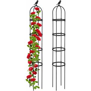 Relaxdays Plant Support Set 2, 188x30 cm, Black - Garden Support Relaxdays Plant Support Set 2, 188x30 cm, Black - Garden Support
