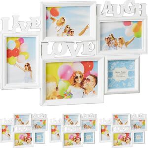 Relaxdays - 4x Collage Photo Frame - White Relaxdays - 4x Collage Photo Frame - White