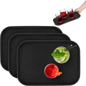 Relaxdays Tray Set - Non-slip Rectangular Bar Trays - 3 pcs Relaxdays Tray Set - Non-slip Rectangular Bar Trays - 3 pcs