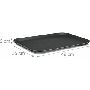 Relaxdays Tray Set - Non-slip Rectangular Serving Trays - 46x35cm Relaxdays Tray Set - Non-slip Rectangular Serving Trays - 46x35cm