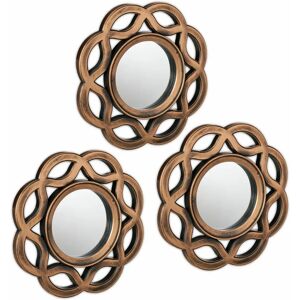 Relaxdays Wall Mirror Set of 3 Vintage Round Decor Mirrors - 25cm Relaxdays Wall Mirror Set of 3 Vintage Round Decor Mirrors - 25cm
