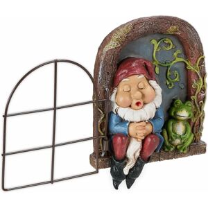 Relaxdays Garden Gnome Window Scene - Garden Statue Relaxdays Garden Gnome Window Scene - Garden Statue